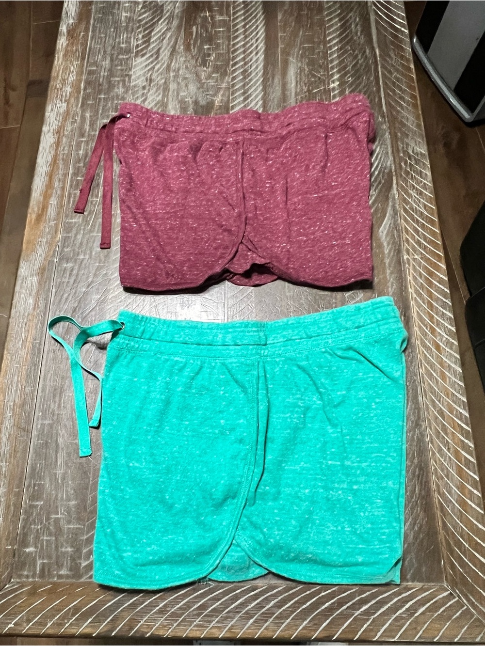 Athletic Works Green and Maroon Athletic Shorts - Picture 3 of 7